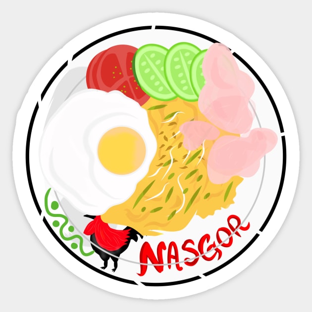 Nasi Goreng Indonesian Culture Sticker by Art_Ricksa